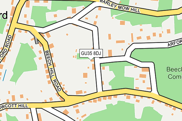 GU35 8DJ map - OS OpenMap – Local (Ordnance Survey)