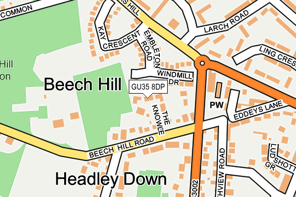 GU35 8DP map - OS OpenMap – Local (Ordnance Survey)