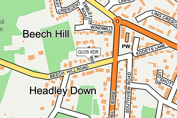 GU35 8DR map - OS OpenMap – Local (Ordnance Survey)