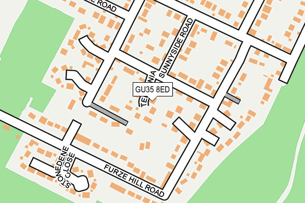 GU35 8ED map - OS OpenMap – Local (Ordnance Survey)