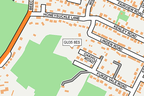 GU35 8ES map - OS OpenMap – Local (Ordnance Survey)