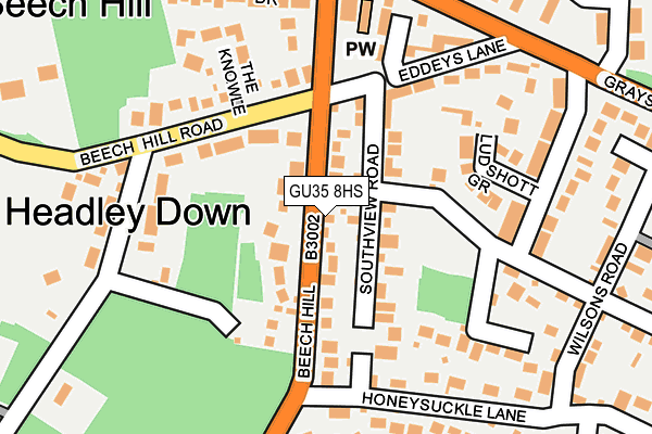 GU35 8HS map - OS OpenMap – Local (Ordnance Survey)