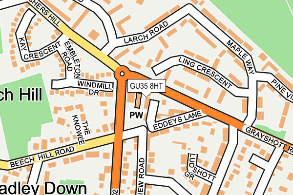 GU35 8HT map - OS OpenMap – Local (Ordnance Survey)