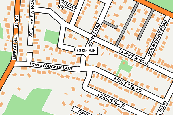 GU35 8JE map - OS OpenMap – Local (Ordnance Survey)