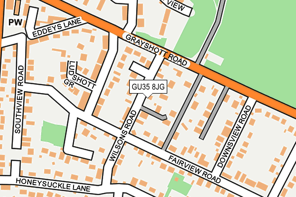 GU35 8JG map - OS OpenMap – Local (Ordnance Survey)