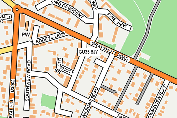 GU35 8JY map - OS OpenMap – Local (Ordnance Survey)