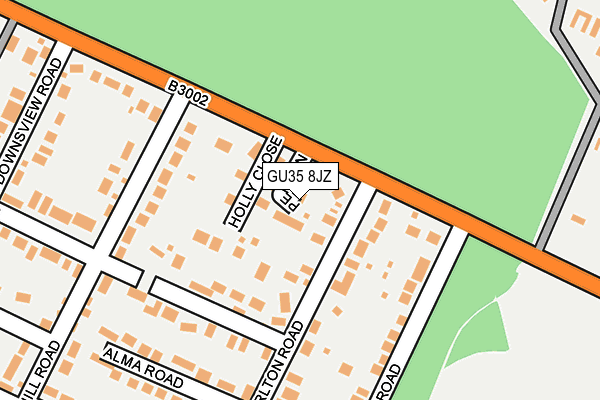 GU35 8JZ map - OS OpenMap – Local (Ordnance Survey)