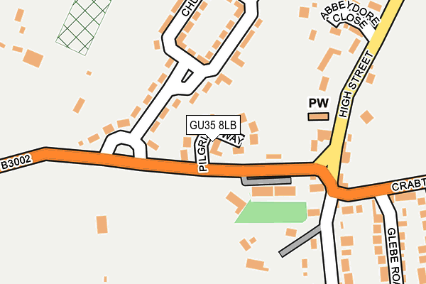 GU35 8LB map - OS OpenMap – Local (Ordnance Survey)