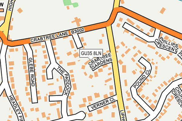 GU35 8LN map - OS OpenMap – Local (Ordnance Survey)