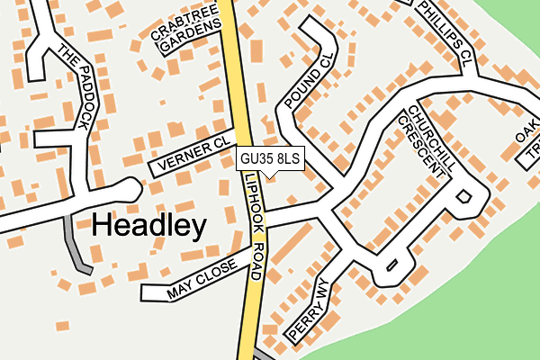 GU35 8LS map - OS OpenMap – Local (Ordnance Survey)