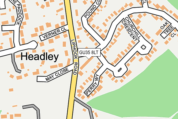 GU35 8LT map - OS OpenMap – Local (Ordnance Survey)