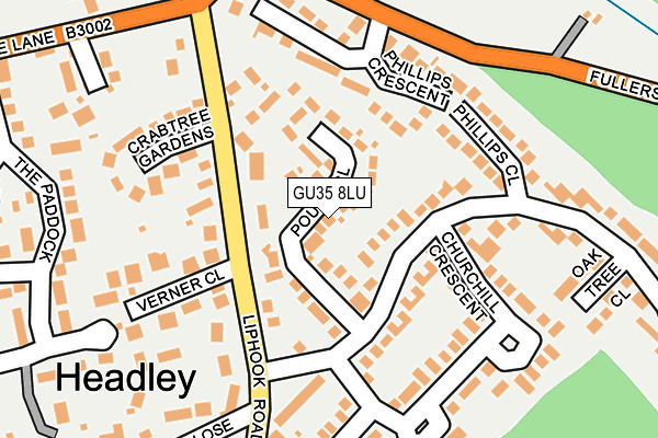 GU35 8LU map - OS OpenMap – Local (Ordnance Survey)