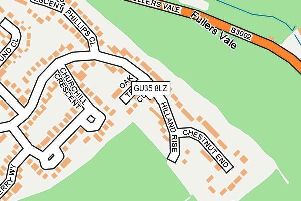 GU35 8LZ map - OS OpenMap – Local (Ordnance Survey)