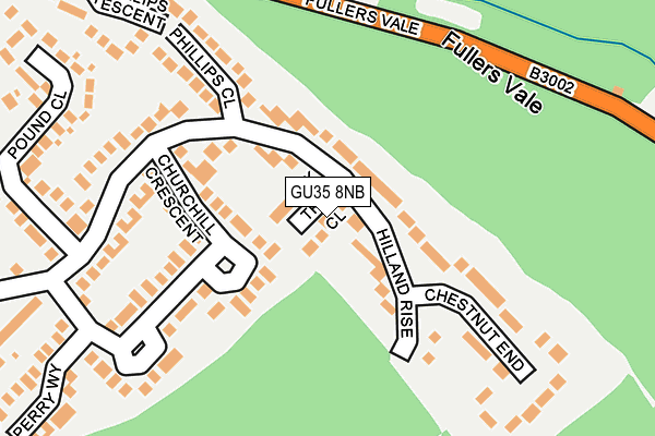 GU35 8NB map - OS OpenMap – Local (Ordnance Survey)