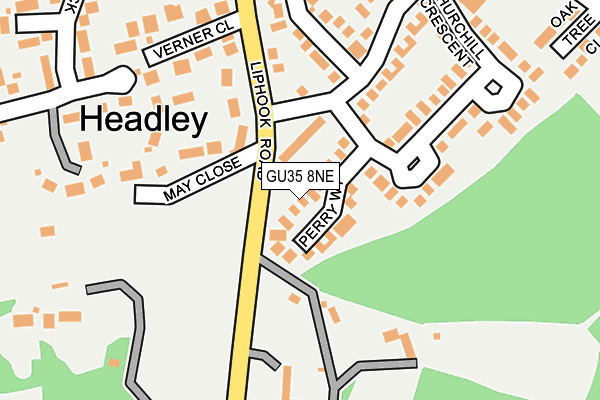 GU35 8NE map - OS OpenMap – Local (Ordnance Survey)