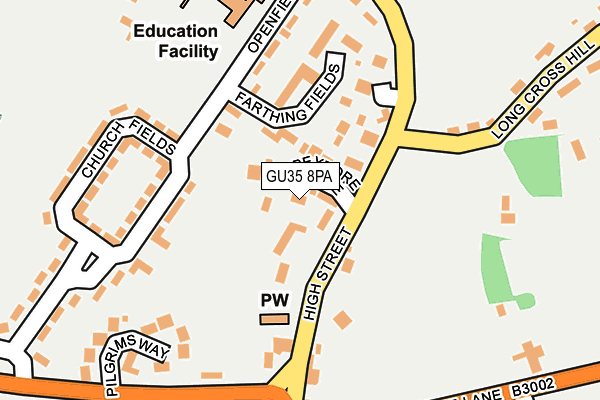 GU35 8PA map - OS OpenMap – Local (Ordnance Survey)