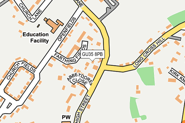 GU35 8PB map - OS OpenMap – Local (Ordnance Survey)