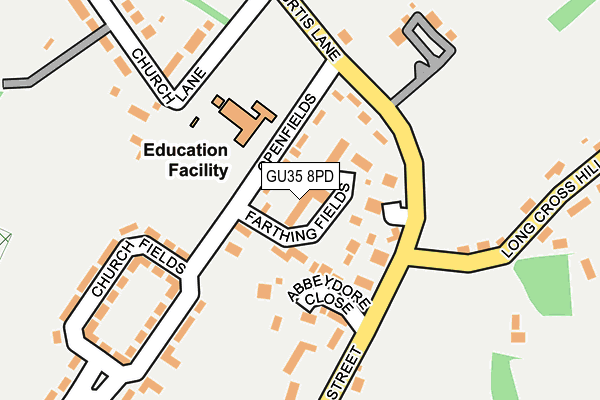 GU35 8PD map - OS OpenMap – Local (Ordnance Survey)