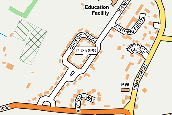 GU35 8PG map - OS OpenMap – Local (Ordnance Survey)
