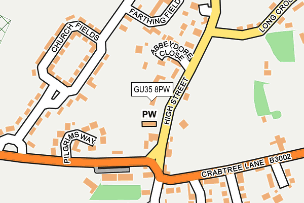 GU35 8PW map - OS OpenMap – Local (Ordnance Survey)