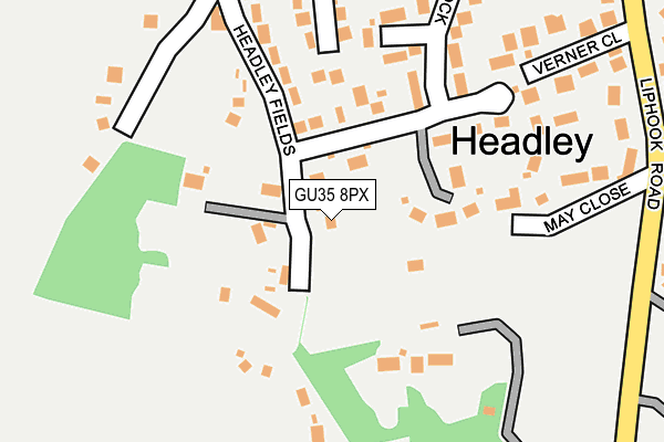 GU35 8PX map - OS OpenMap – Local (Ordnance Survey)