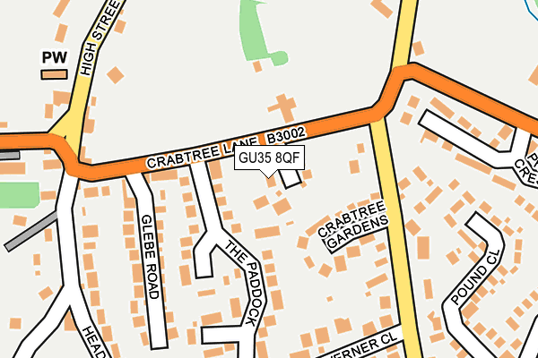 GU35 8QF map - OS OpenMap – Local (Ordnance Survey)