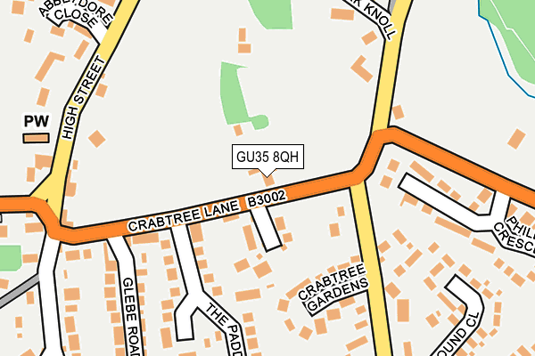 GU35 8QH map - OS OpenMap – Local (Ordnance Survey)
