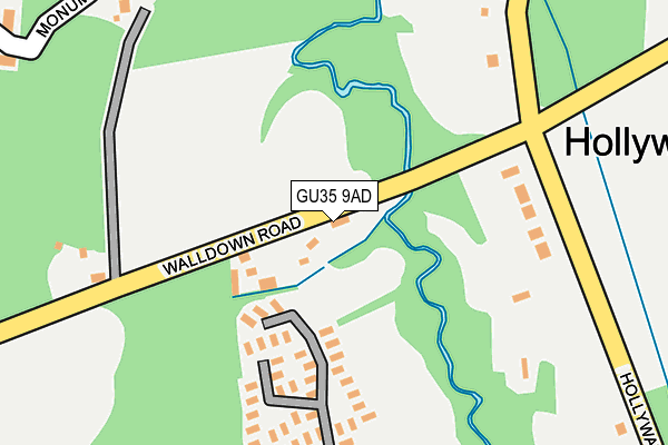 GU35 9AD map - OS OpenMap – Local (Ordnance Survey)