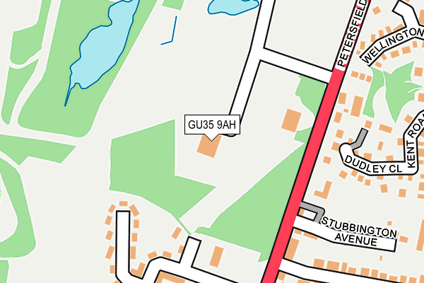 GU35 9AH map - OS OpenMap – Local (Ordnance Survey)