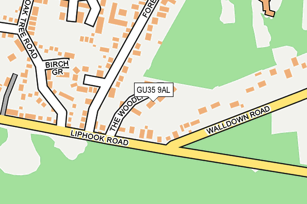 GU35 9AL map - OS OpenMap – Local (Ordnance Survey)