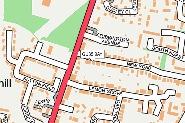 GU35 9AY map - OS OpenMap – Local (Ordnance Survey)