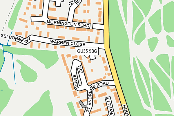 GU35 9BG map - OS OpenMap – Local (Ordnance Survey)