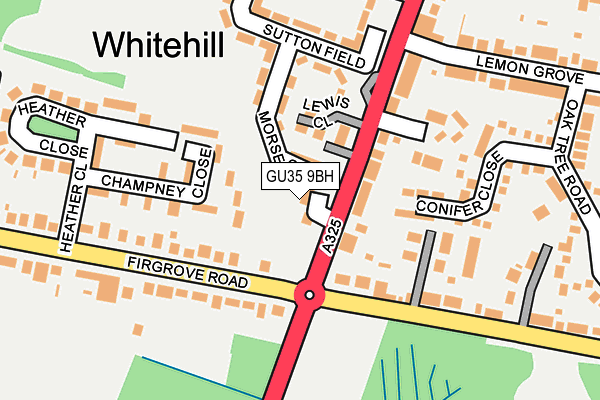 GU35 9BH map - OS OpenMap – Local (Ordnance Survey)