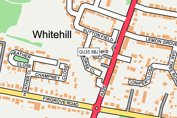 GU35 9BJ map - OS OpenMap – Local (Ordnance Survey)