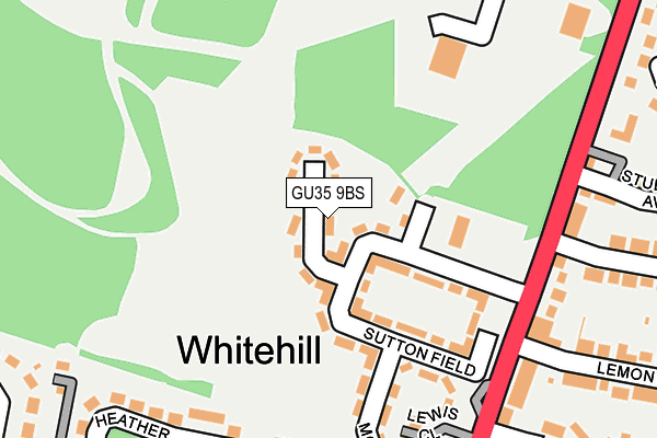 GU35 9BS map - OS OpenMap – Local (Ordnance Survey)