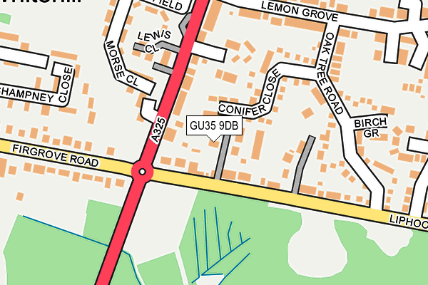 GU35 9DB map - OS OpenMap – Local (Ordnance Survey)