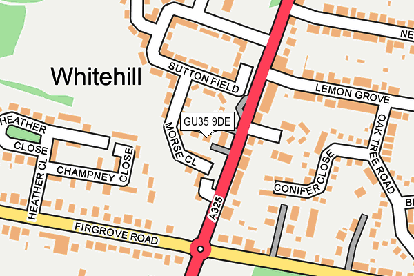 GU35 9DE map - OS OpenMap – Local (Ordnance Survey)