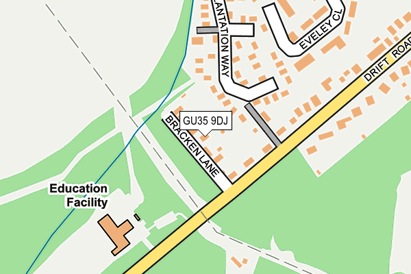 GU35 9DJ map - OS OpenMap – Local (Ordnance Survey)