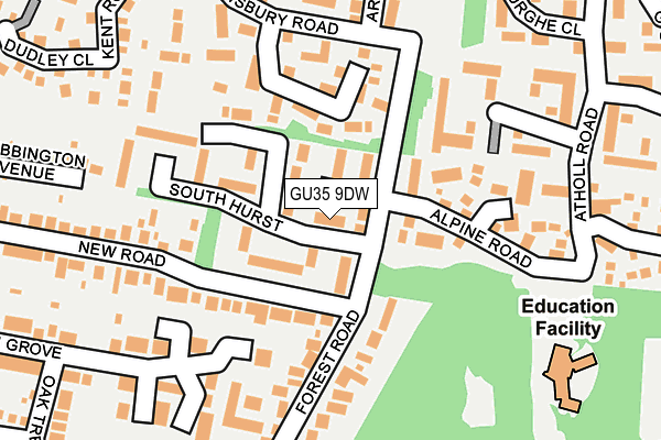 GU35 9DW map - OS OpenMap – Local (Ordnance Survey)