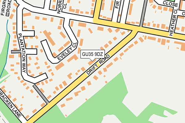 GU35 9DZ map - OS OpenMap – Local (Ordnance Survey)