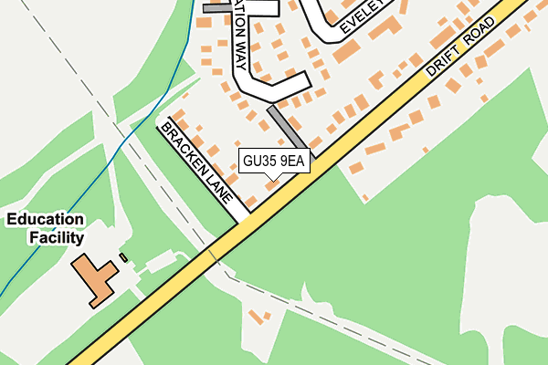 GU35 9EA map - OS OpenMap – Local (Ordnance Survey)