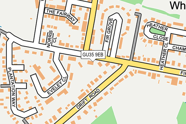 GU35 9EB map - OS OpenMap – Local (Ordnance Survey)