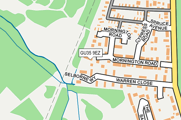 GU35 9EZ map - OS OpenMap – Local (Ordnance Survey)