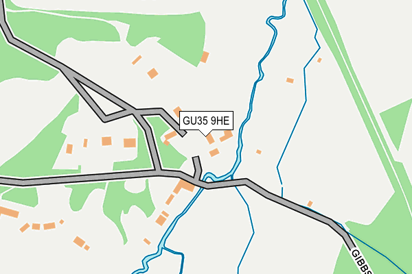 GU35 9HE map - OS OpenMap – Local (Ordnance Survey)
