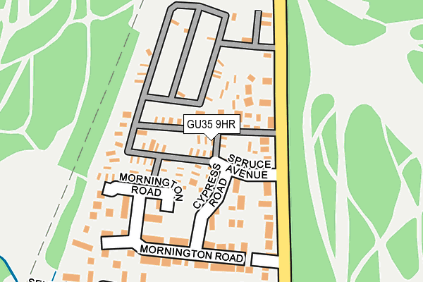 GU35 9HR map - OS OpenMap – Local (Ordnance Survey)