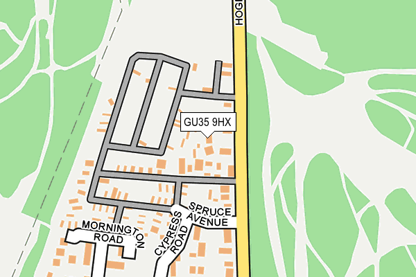 GU35 9HX map - OS OpenMap – Local (Ordnance Survey)