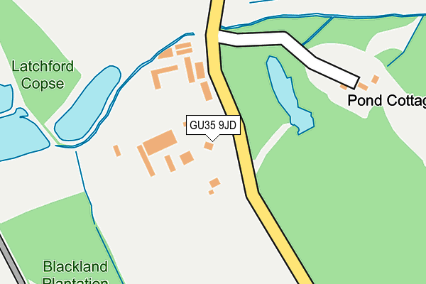 GU35 9JD map - OS OpenMap – Local (Ordnance Survey)