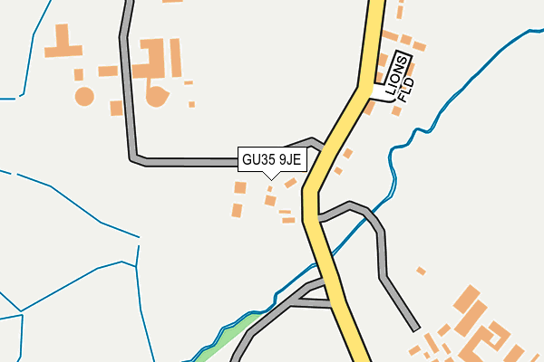 GU35 9JE map - OS OpenMap – Local (Ordnance Survey)