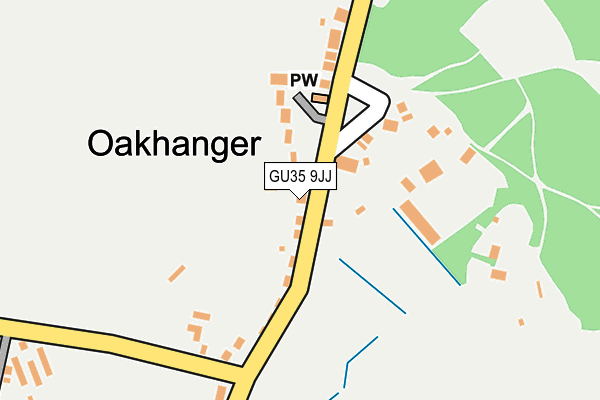 GU35 9JJ map - OS OpenMap – Local (Ordnance Survey)