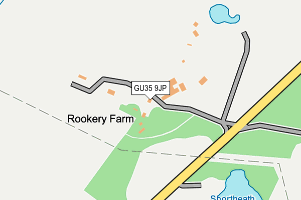 GU35 9JP map - OS OpenMap – Local (Ordnance Survey)